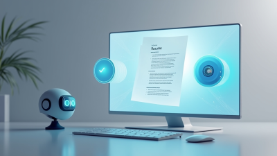 Digital resume created with AI on a computer screen