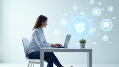 "Digital blogger using AI tools like ChatGPT to create blog posts automatically"