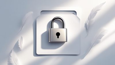 Privacy policy icon with secure document